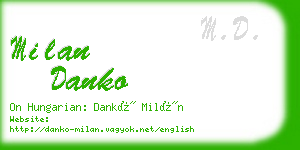 milan danko business card